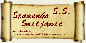 Stamenko Smiljanić vizit kartica